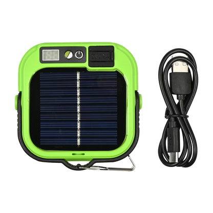 Luz de campismo solar LED com Powerbank – USB-C e controlo de cor