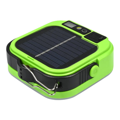 Luz de campismo solar LED com Powerbank – USB-C e controlo de cor