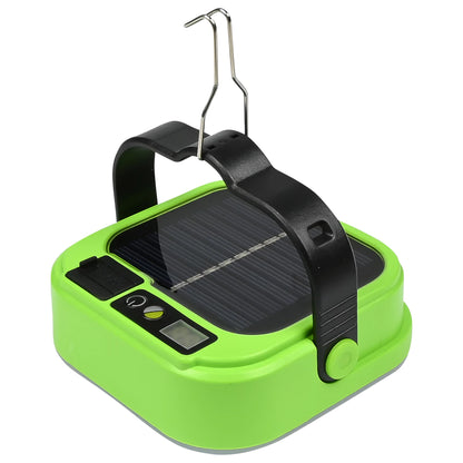 Luz de campismo solar LED com Powerbank – USB-C e controlo de cor