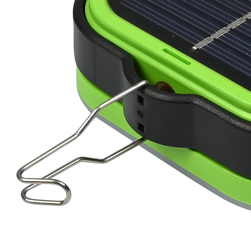 Luz de campismo solar LED com Powerbank – USB-C e controlo de cor
