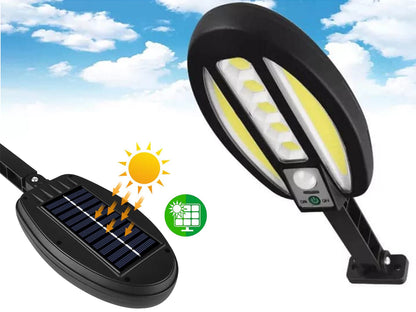Luminária de segurança solar com 95 LEDs – Lâmpada com sensor de movimento de 90 W (IP67)