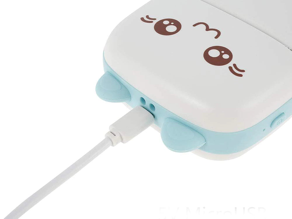 Mini impressora térmica sem fios (azul/rosa) – Criadora portátil de etiquetas e autocolantes