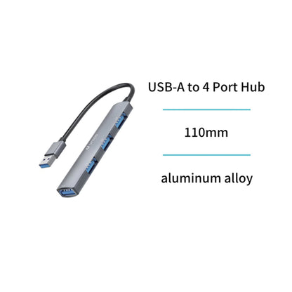 Hub divisor USB 4 em 1 Unico – Cinza