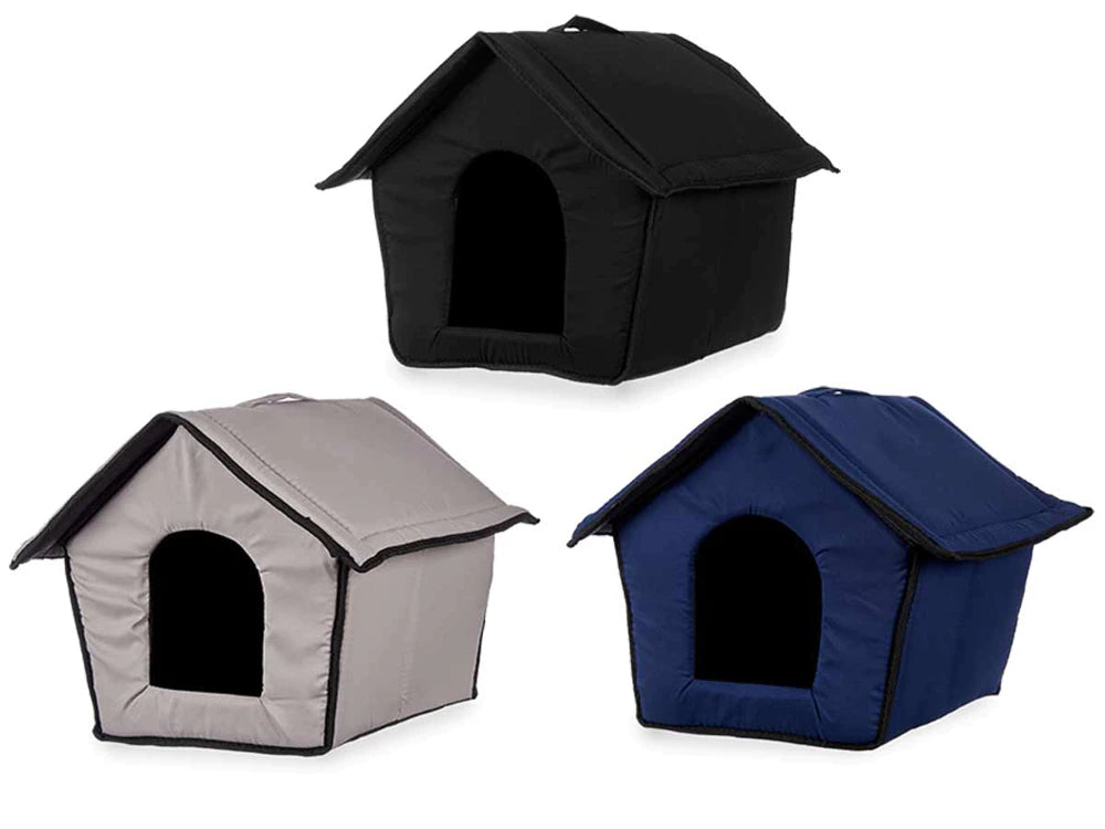 Cueva acolchada pequeña para mascotas: acogedora casa de espuma para perros y gatos