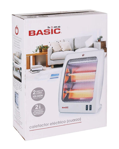Aquecedor elétrico portátil de quartzo – 400/800 W para uso pessoal