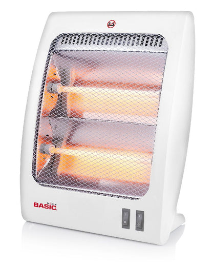 Aquecedor elétrico portátil de quartzo – 400/800 W para uso pessoal